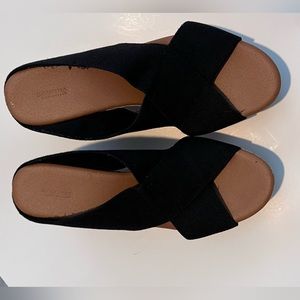 Sabina Fabric Wedge Sandals